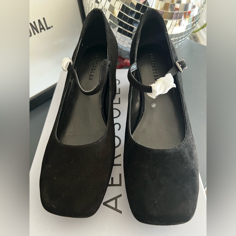 SHANNON Black Suede Platform Heels